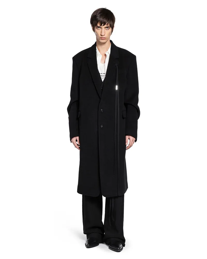 Ann Demeulemeester Leonard High-Comfort Tailored Coat Black