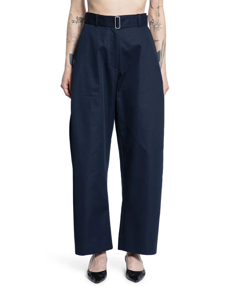Studio Nicholson Pantaloni con cintura Blue