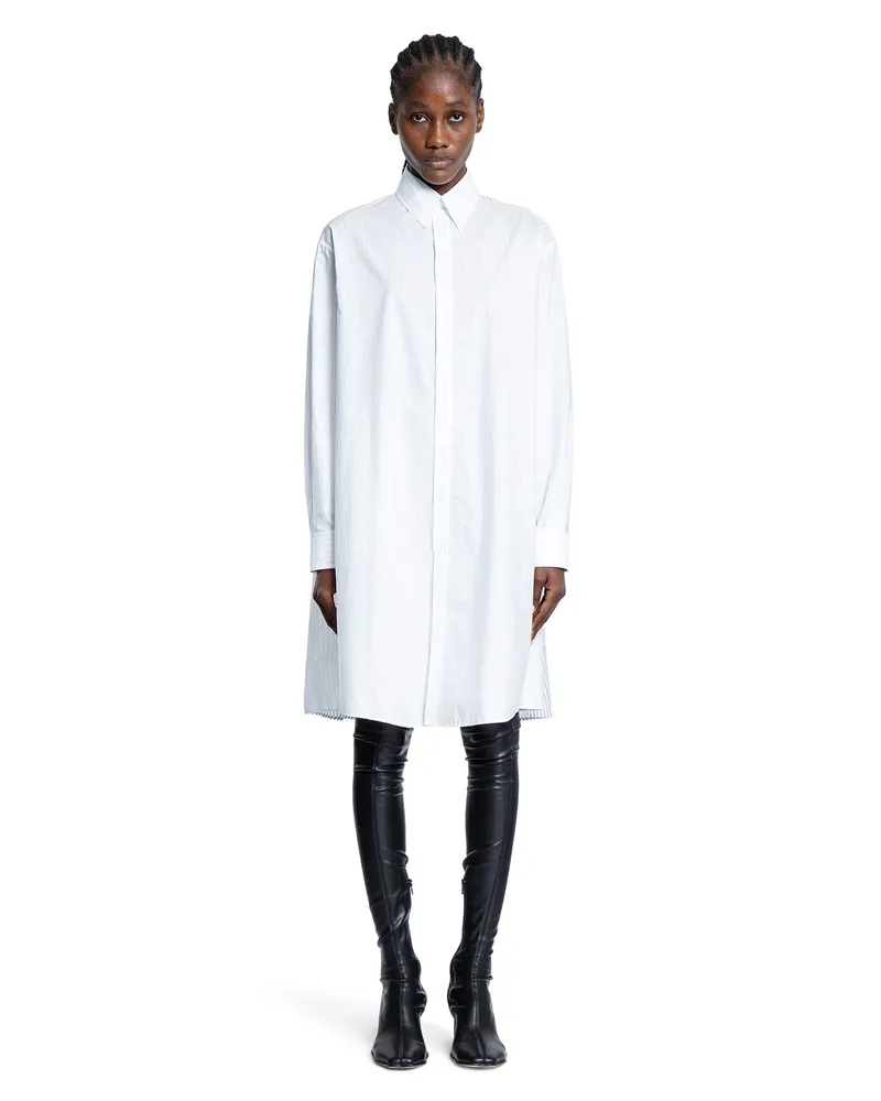 Maison Margiela Silk Satin and Lace Slip Dress Black