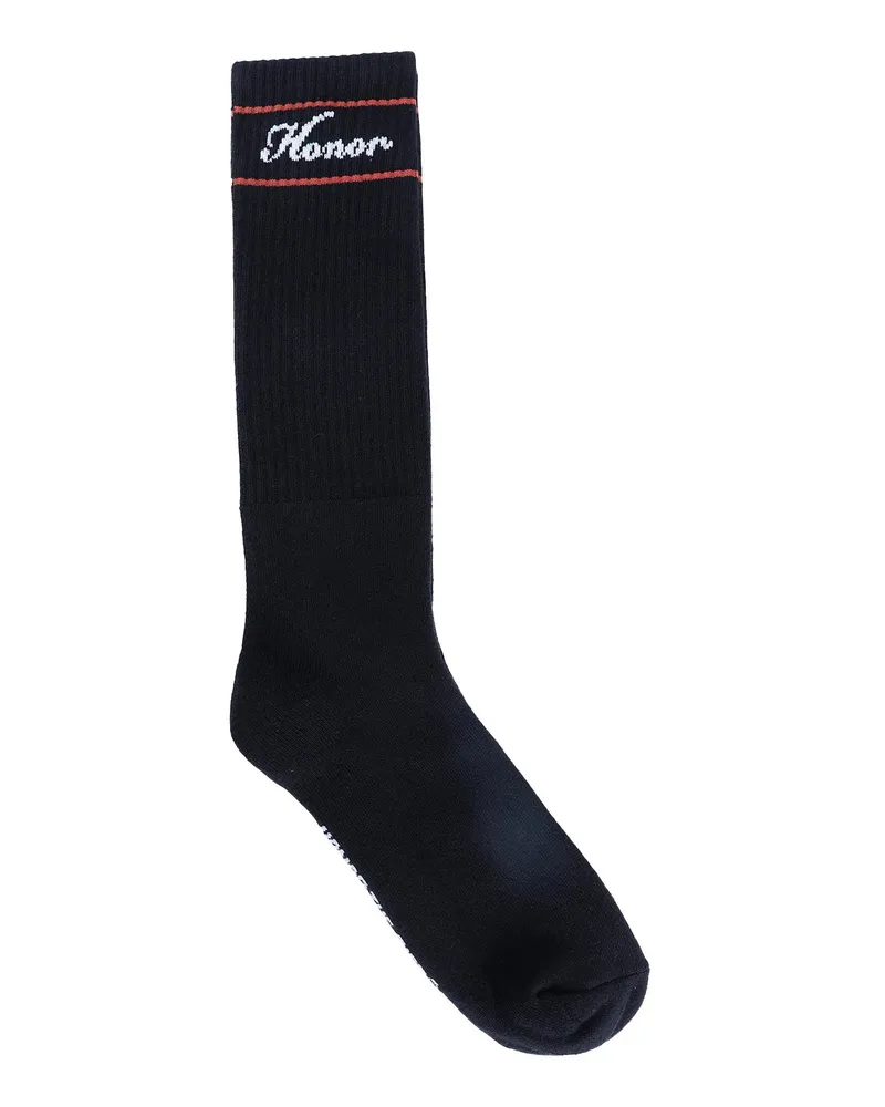 Honor The Gift Honor Striped Ribbed socks Black