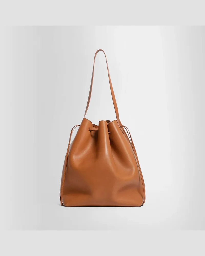 The Row Belvedere Bag In Saddle Leather Brown