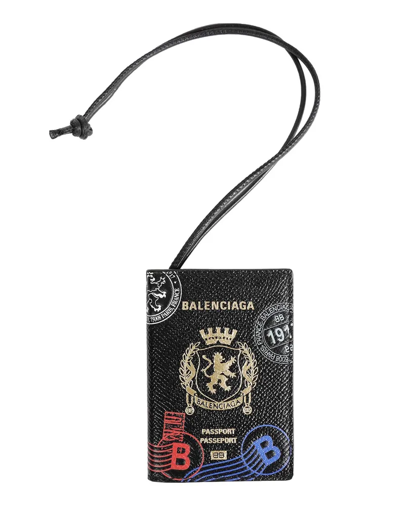 Balenciaga Passport Card Holder Black