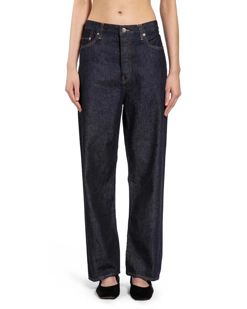 Totême Twisted Seam Full Length Jeans Blue