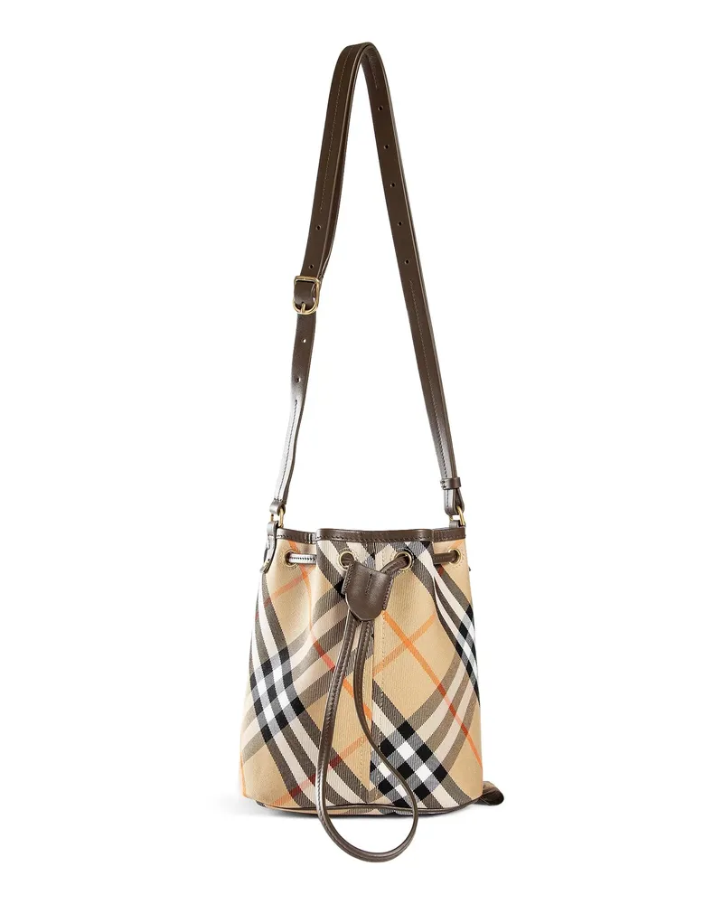 Burberry Check Bucket Bag Beige
