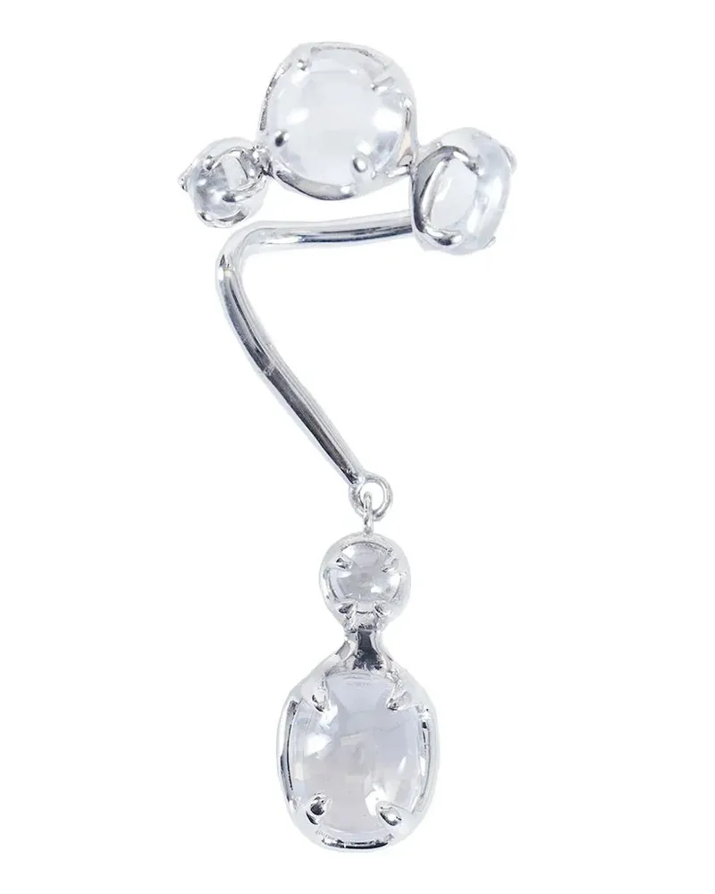 Alan Crocetti Clear Drip Ear Cuff (Left Silver