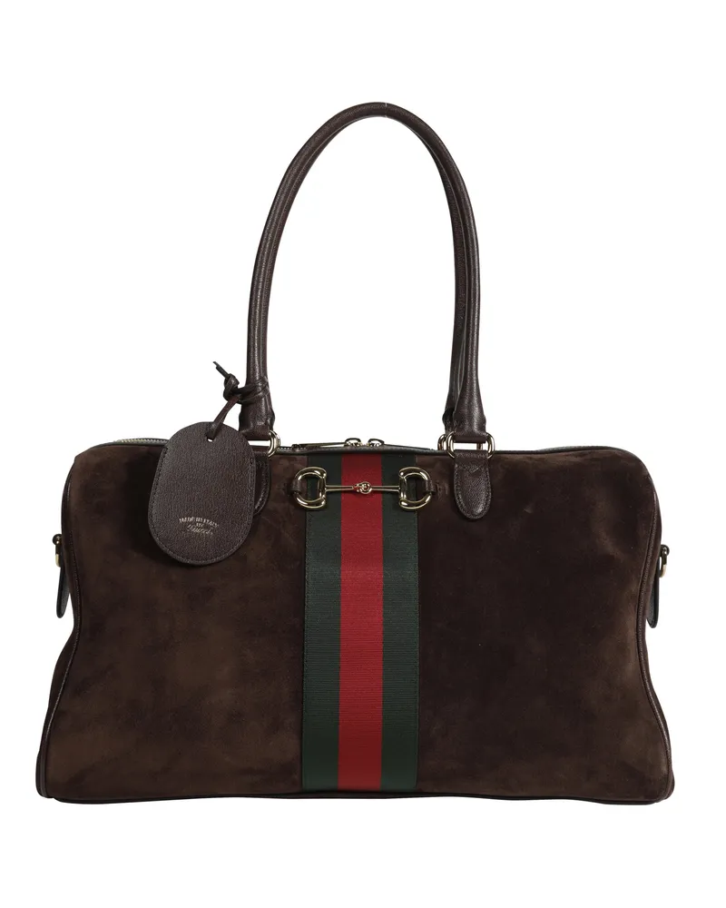 Gucci Borsetto Large Boston Bag Brown