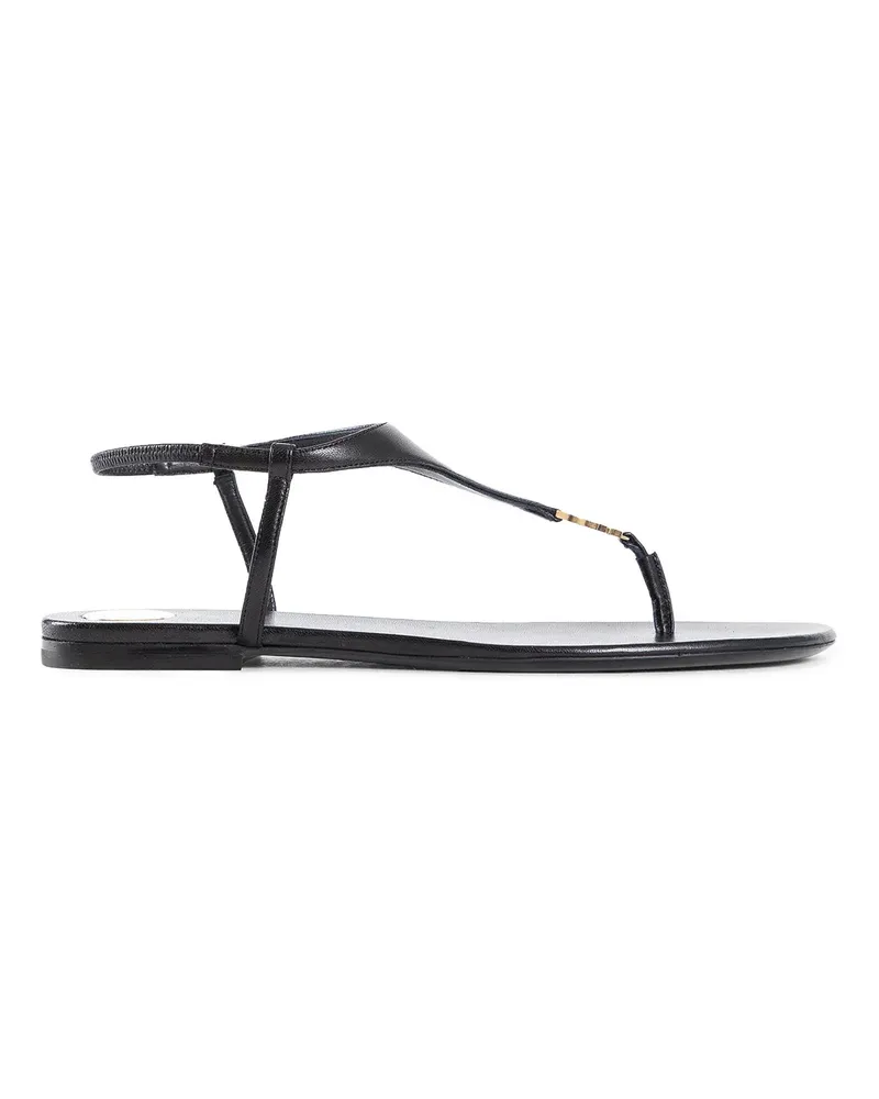 Saint Laurent Leather cassandra sandals Black