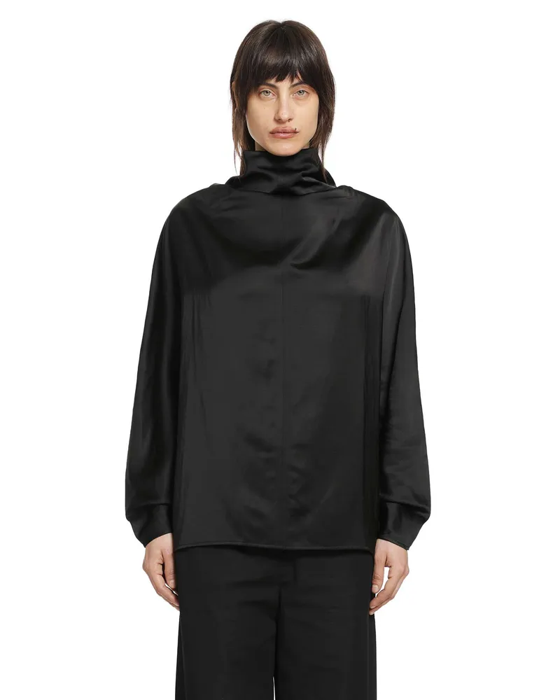 Totême Cowl Neck Blouse Black