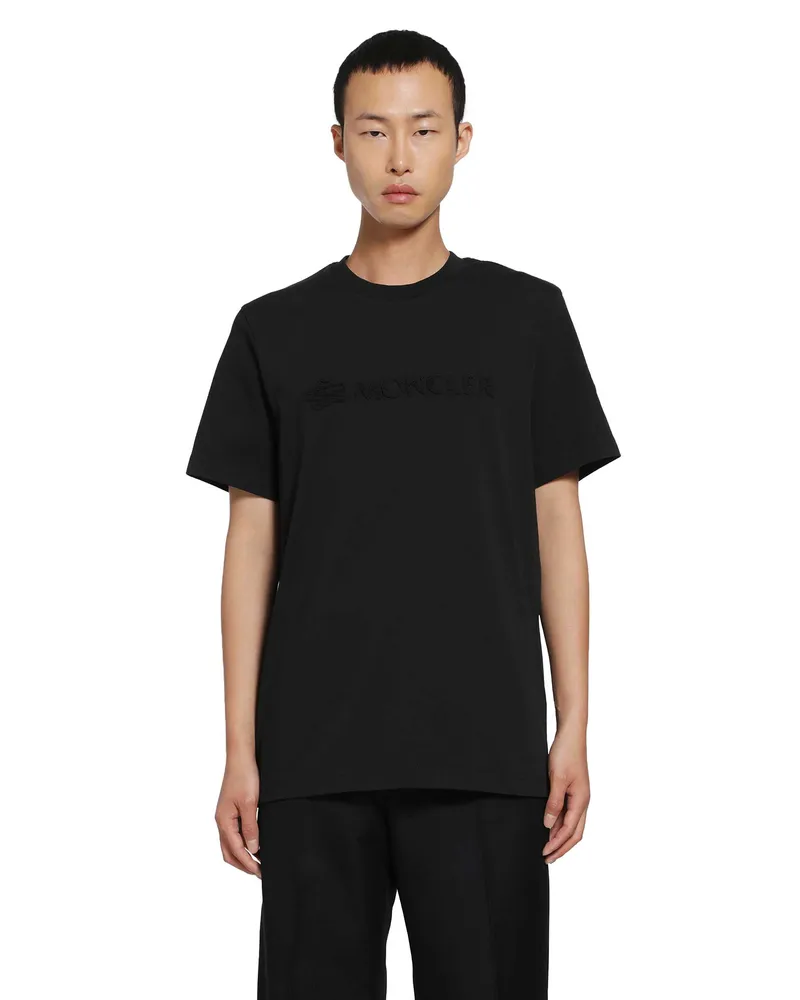 Moncler Terry Logo T-Shirt Black