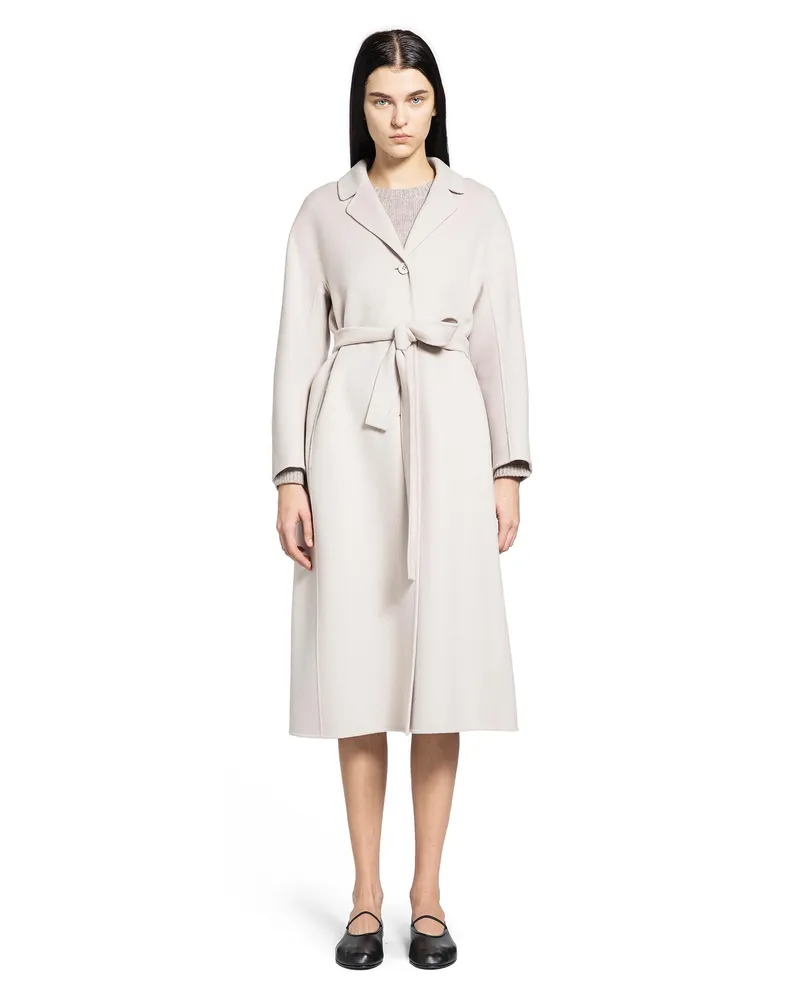 Max Mara Flared Wool Coat Beige