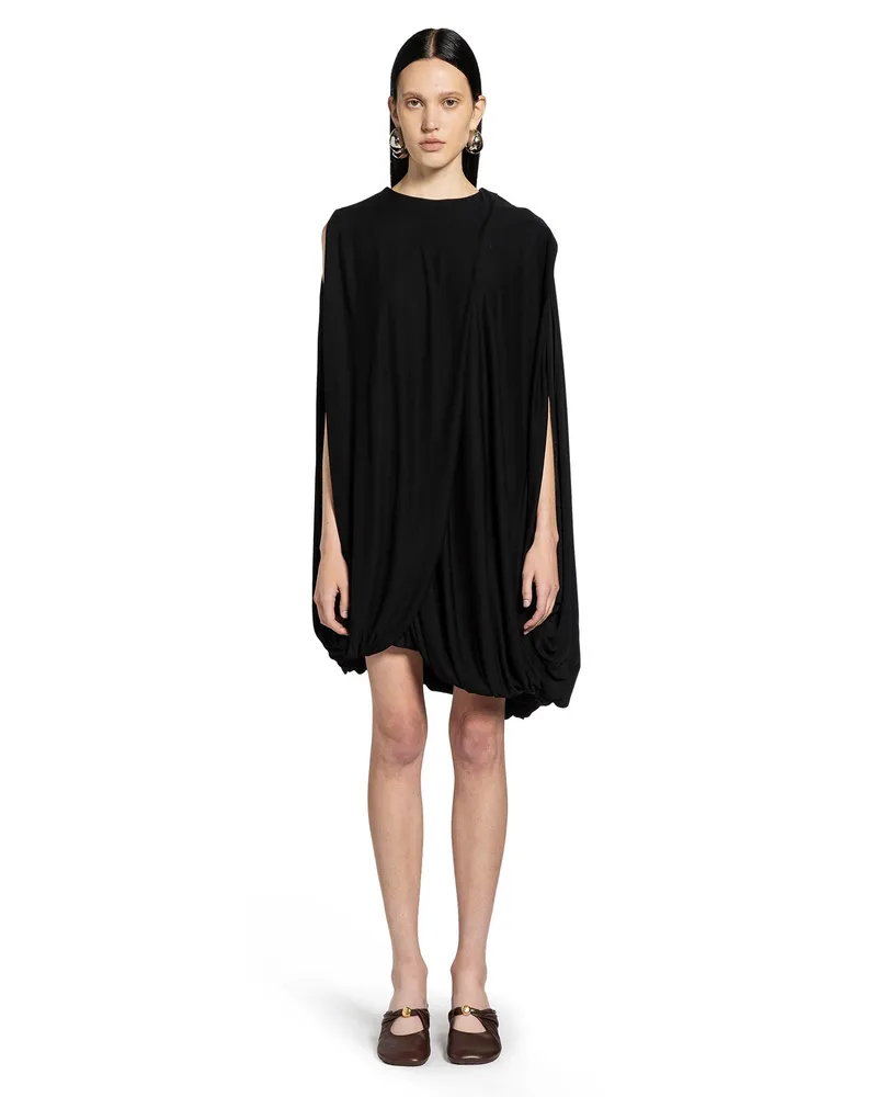 Loewe Draped Dress in Viscose Black