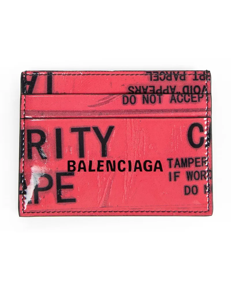 Balenciaga Tape Type Card Holder Red