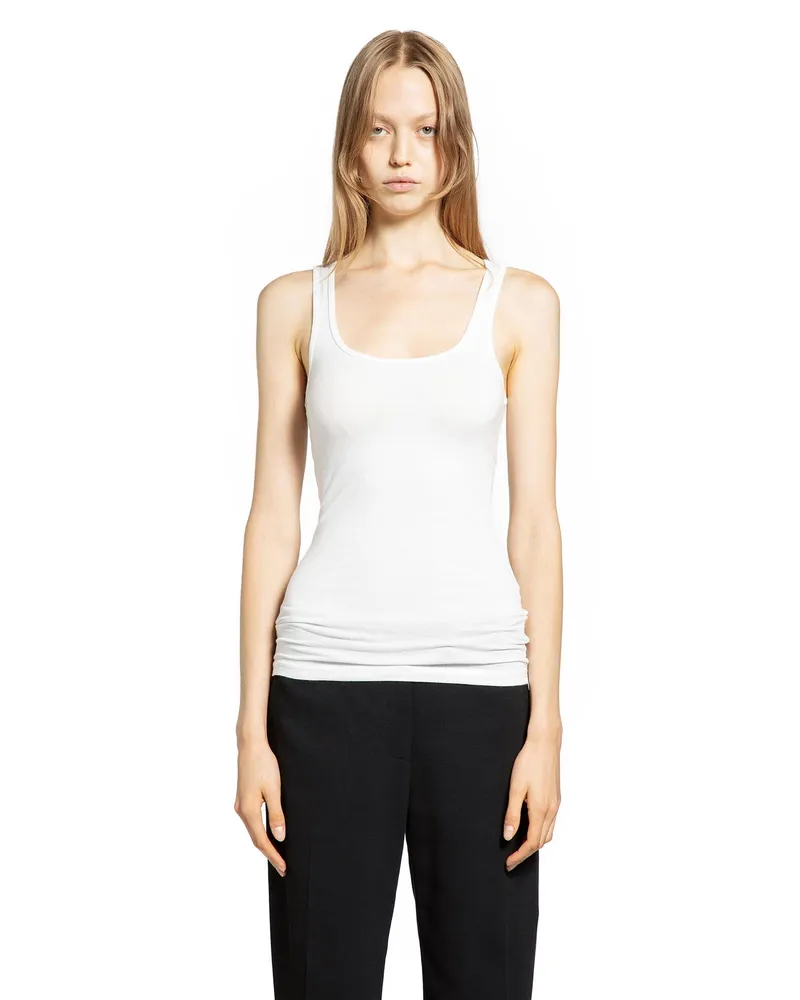 James Perse Cotton Long Tank Top White