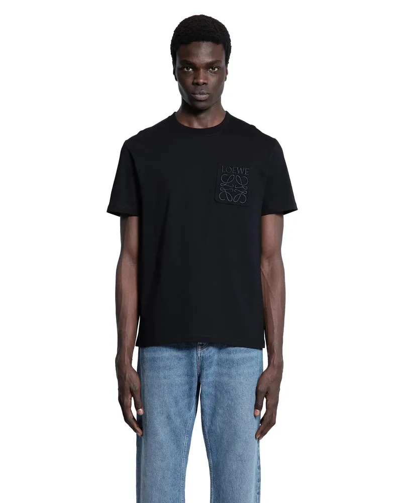 Loewe T-shirt a vestibilità rilassata in cotone Black