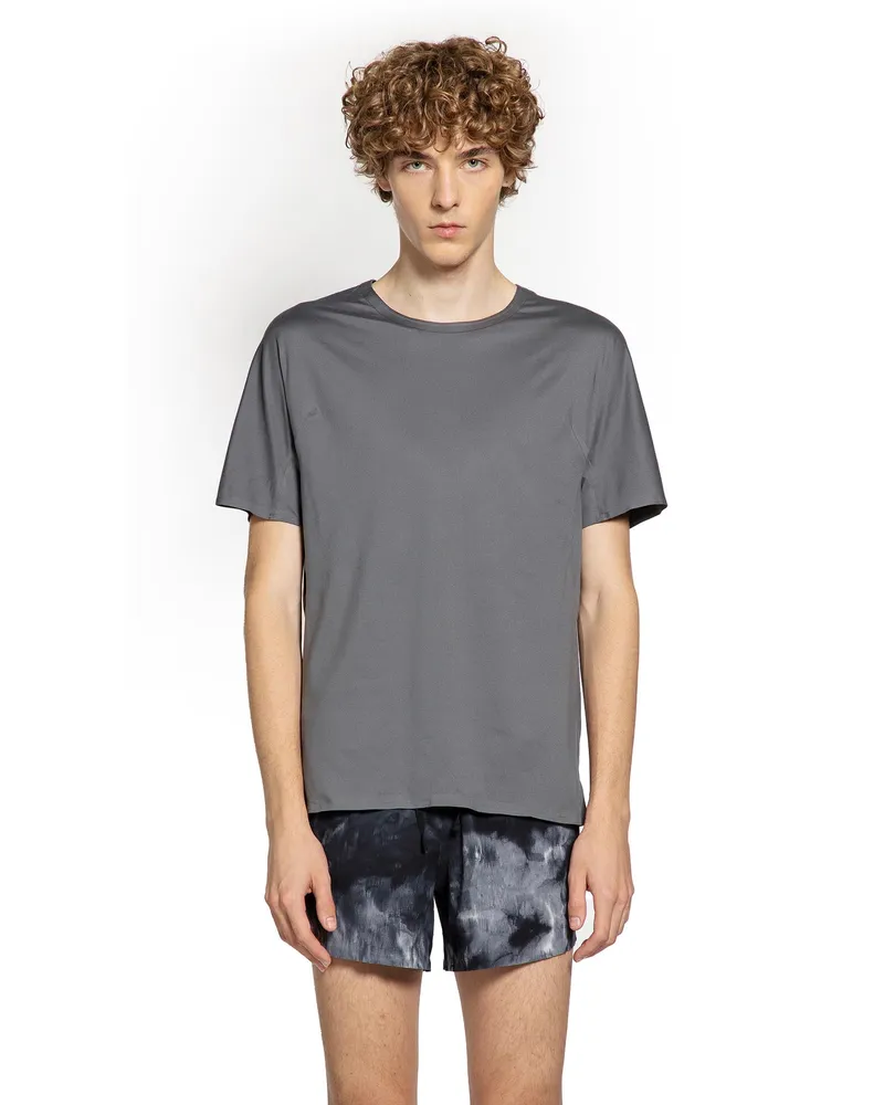 Y-3 Running T-Shirt in Stretch Jersey Grey