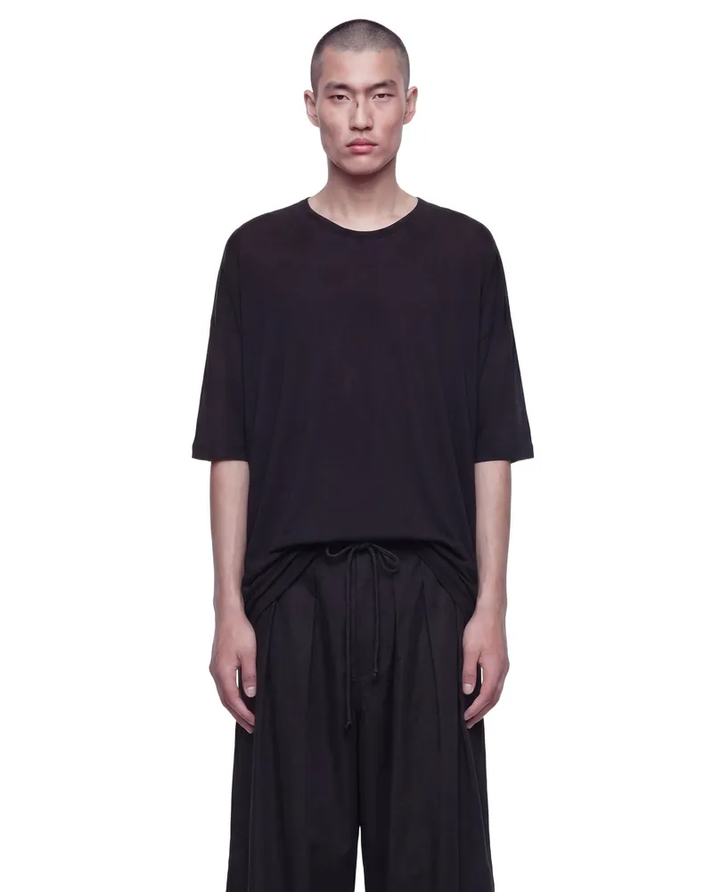 Yohji Yamamoto Oversized Short Sleeve T-Shirt Black