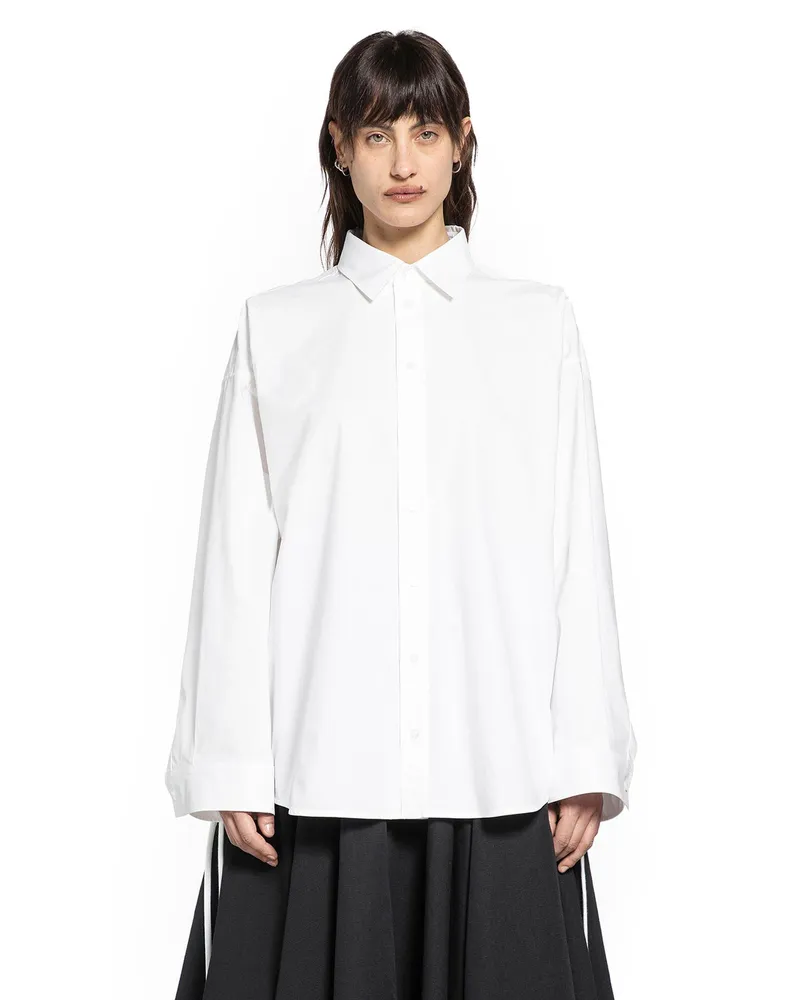 Balenciaga Lace-Up Shirt White