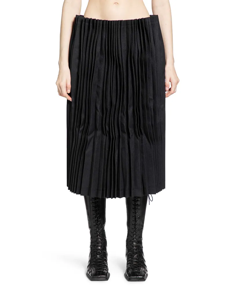 Comme des Garçons Ruffled Midi Skirt Black