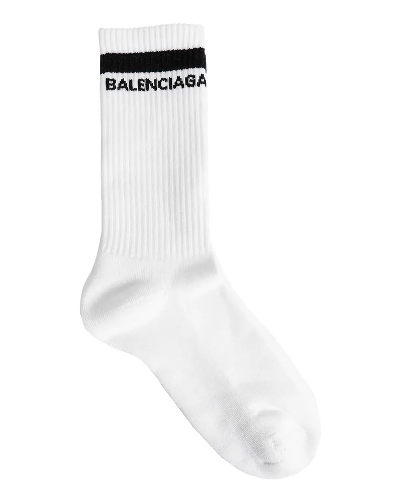 Balenciaga Logo Socks White