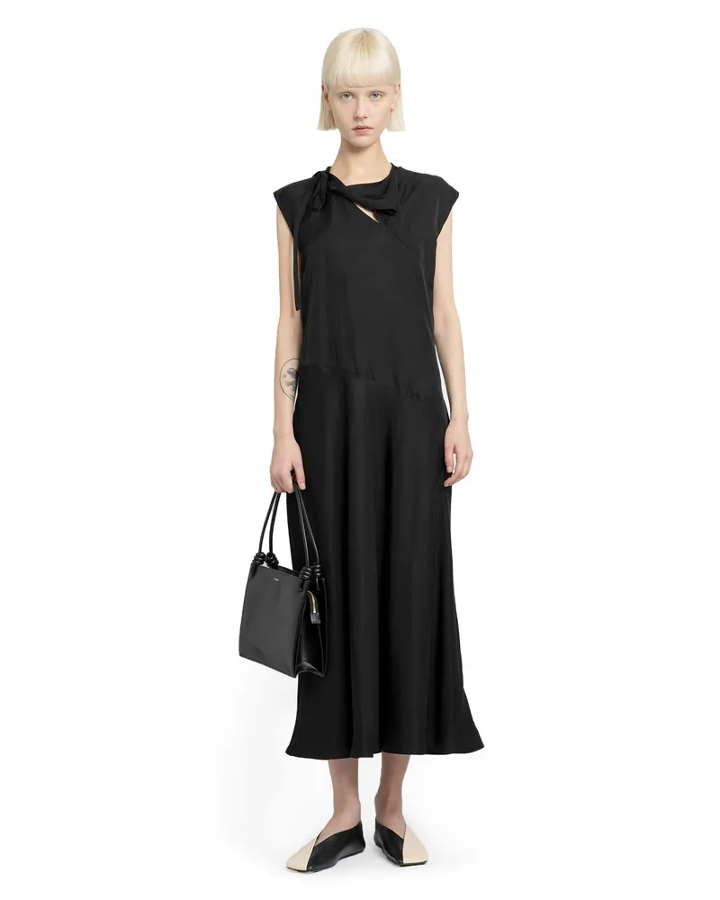 Jil Sander Sleeveless Midi Dress Black