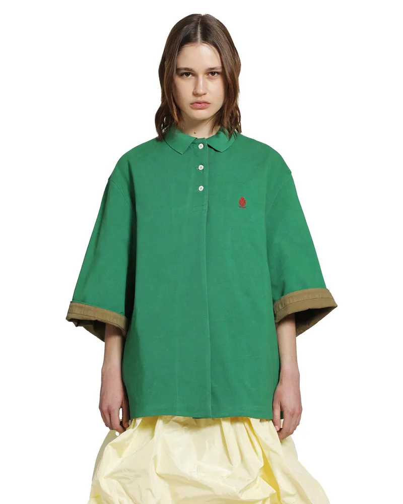 Prada Old Piqué Blouson Jacket Green
