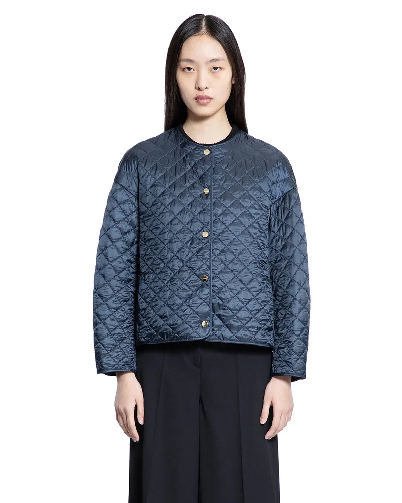 Max Mara Luci Padded jacket in water-repellent canvas Blue