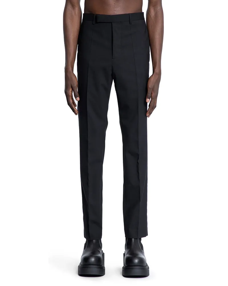 Rick Owens Hollywood Slim Astaires in Lana a Finitura Opaca Black