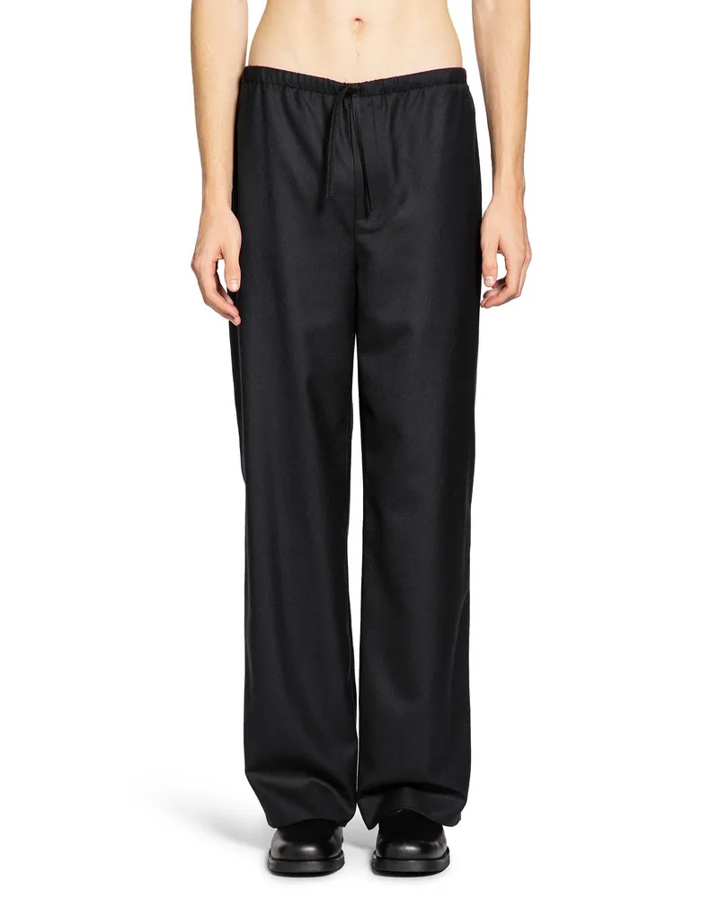 The Row Xon Pant in Virgin Wool Black