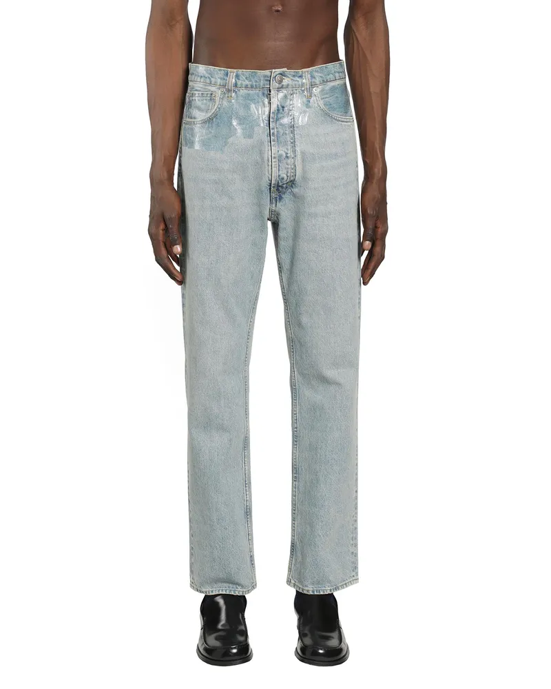 Maison Margiela Taped Straight Leg Jeans Blue
