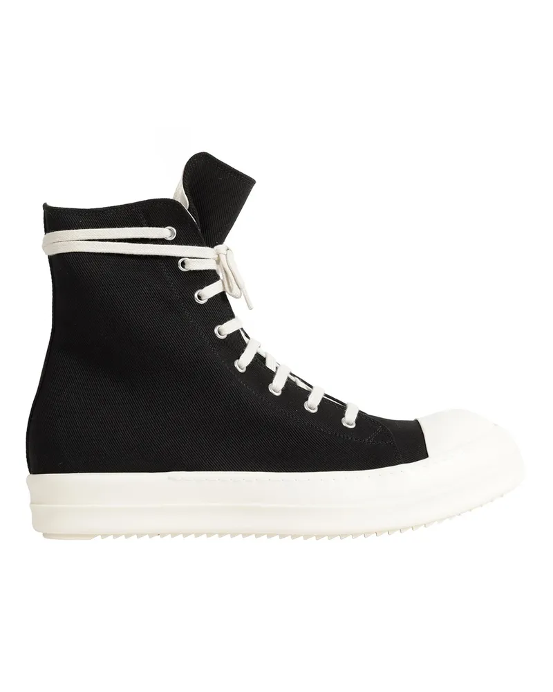 DRKSHDW by Rick Owens Temple Sneaks in 13oz Overdyed Denim Black