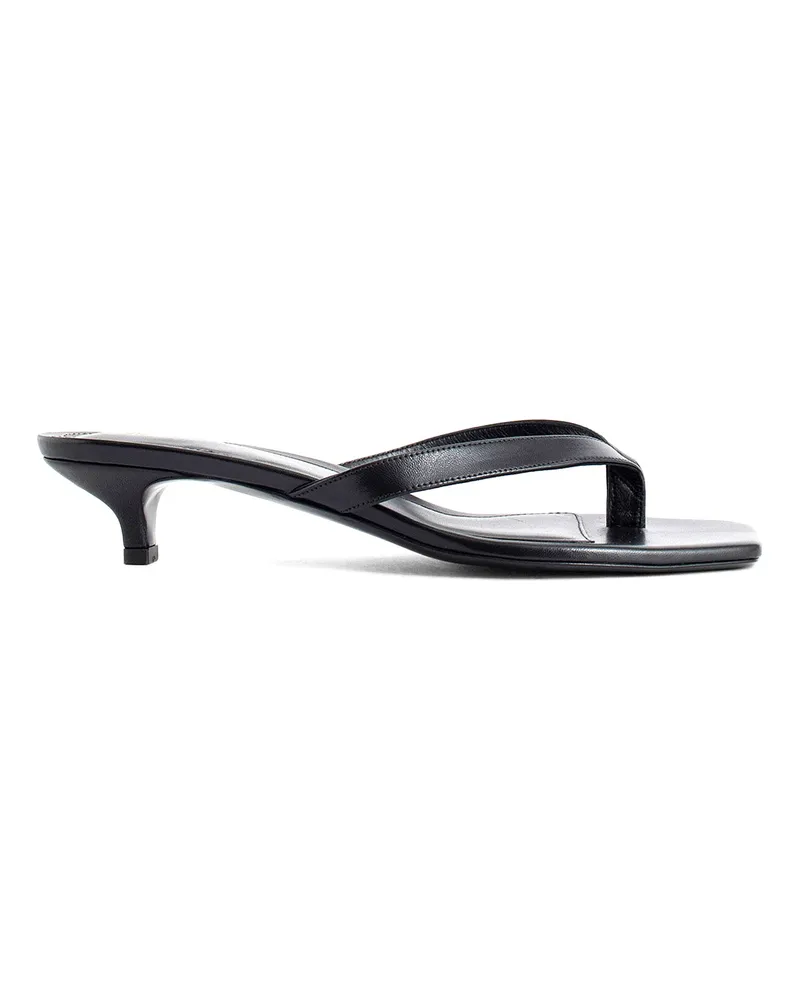 Totême The Flip Flop Heel Mules Black