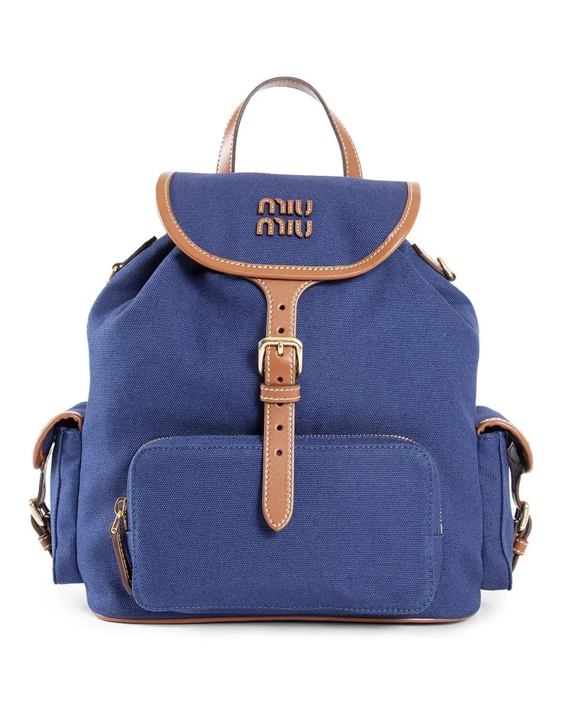 Miu Miu Canvas and leather backpack 