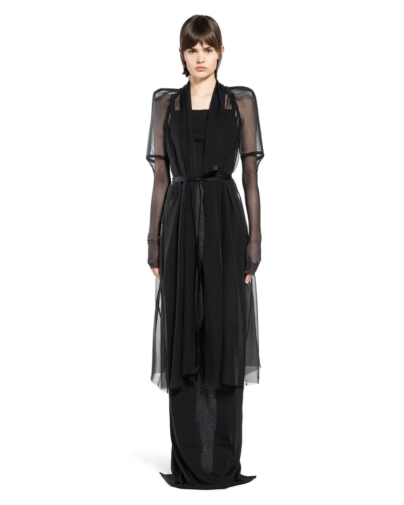Rick Owens Temple Metro Coat Black