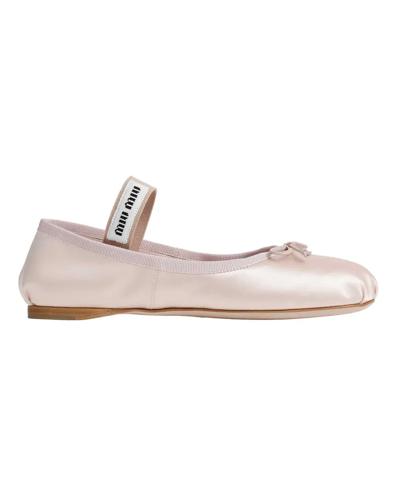 Miu Miu Satin Ballerinas Pink