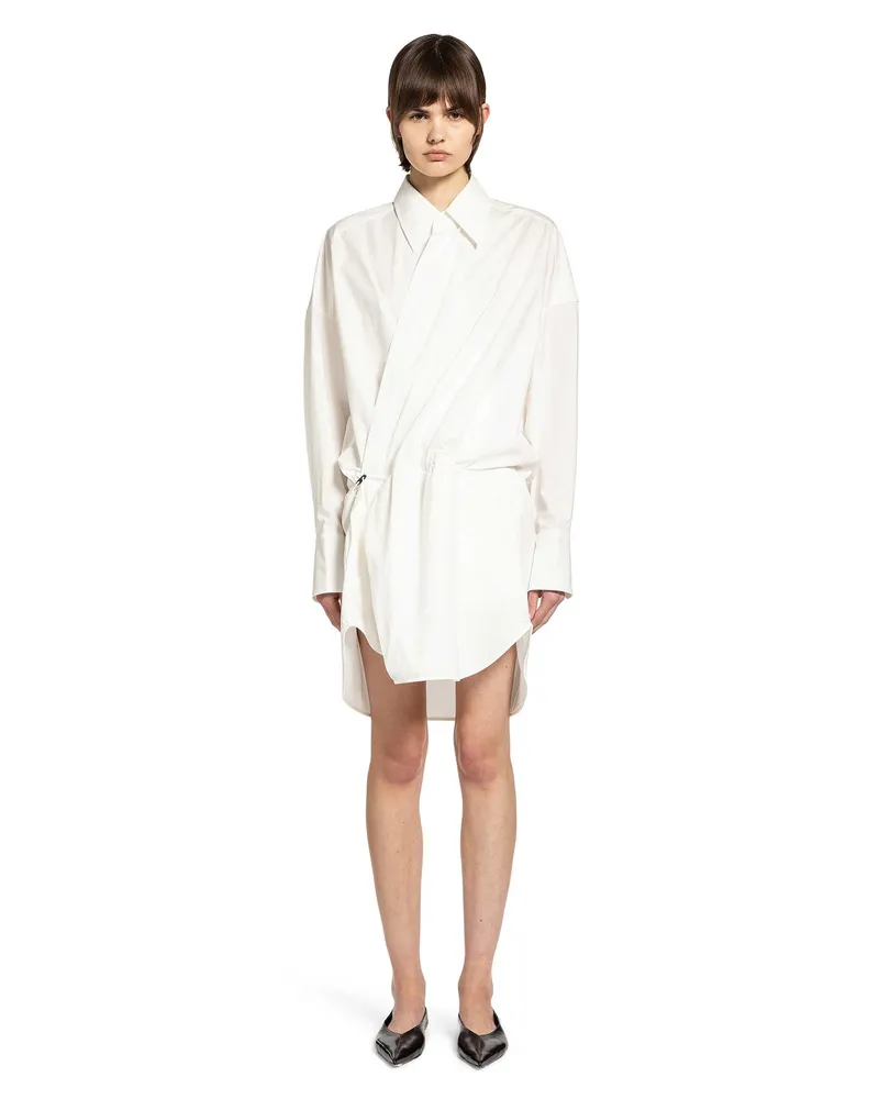 Petar Petrov Cross Over Shirt Dress White
