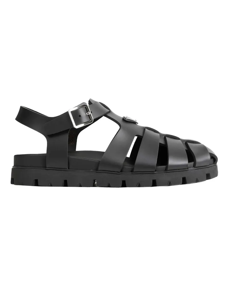 Prada Rubber Fisherman Sandals Black