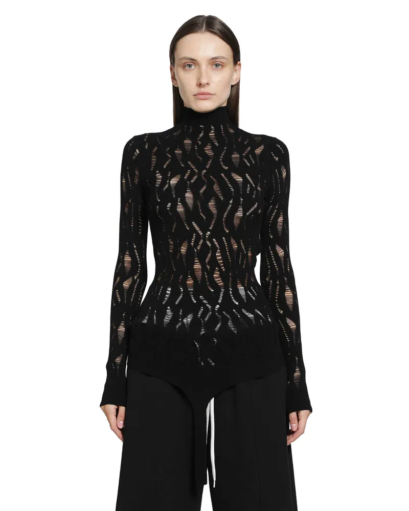 SSHEENA Kry Knitted Top Black