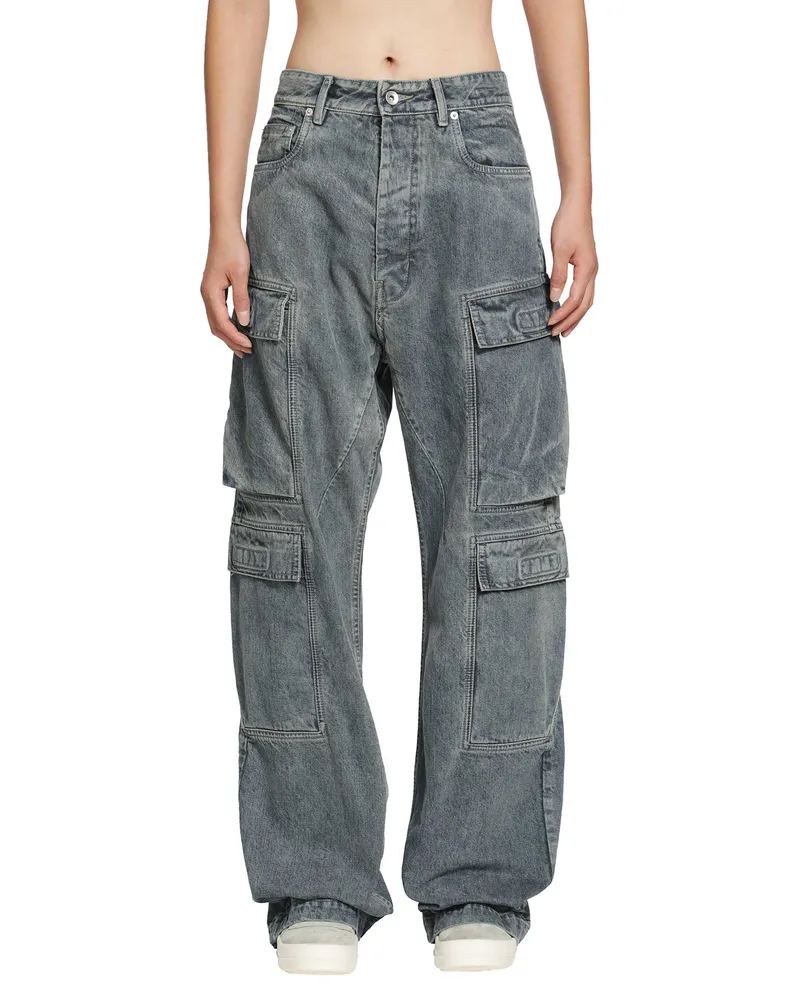 DRKSHDW by Rick Owens Tower Cargo Jeans Blue