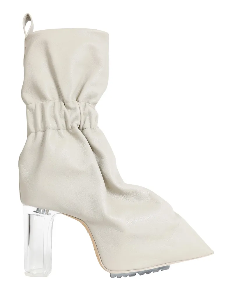 Rick Owens Cuffed Taquito Ankle Boots Beige