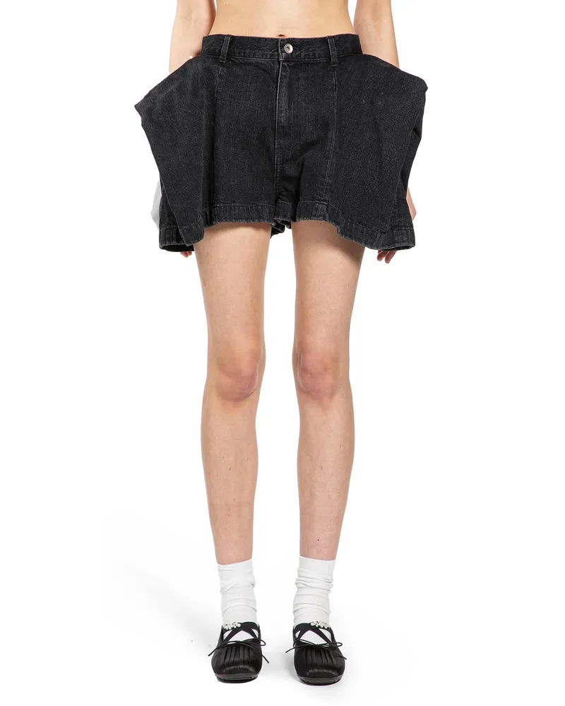 Sacai Denim Shorts Black