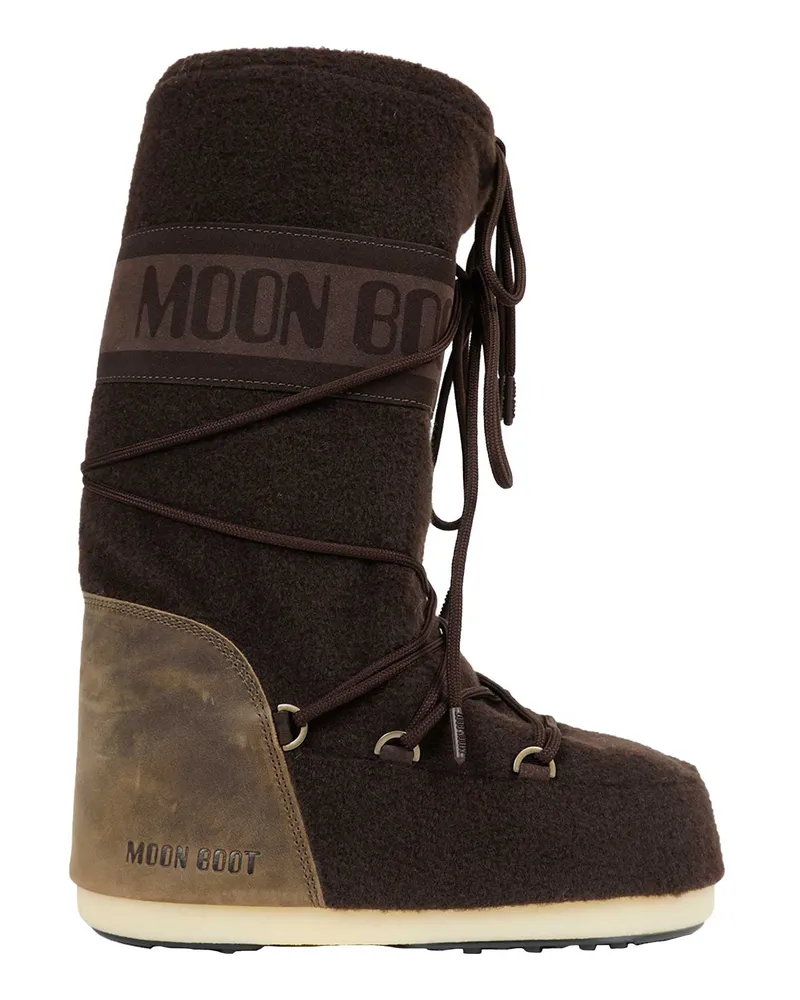 Moon Boot Icon Nubuck Felt Boots Brown