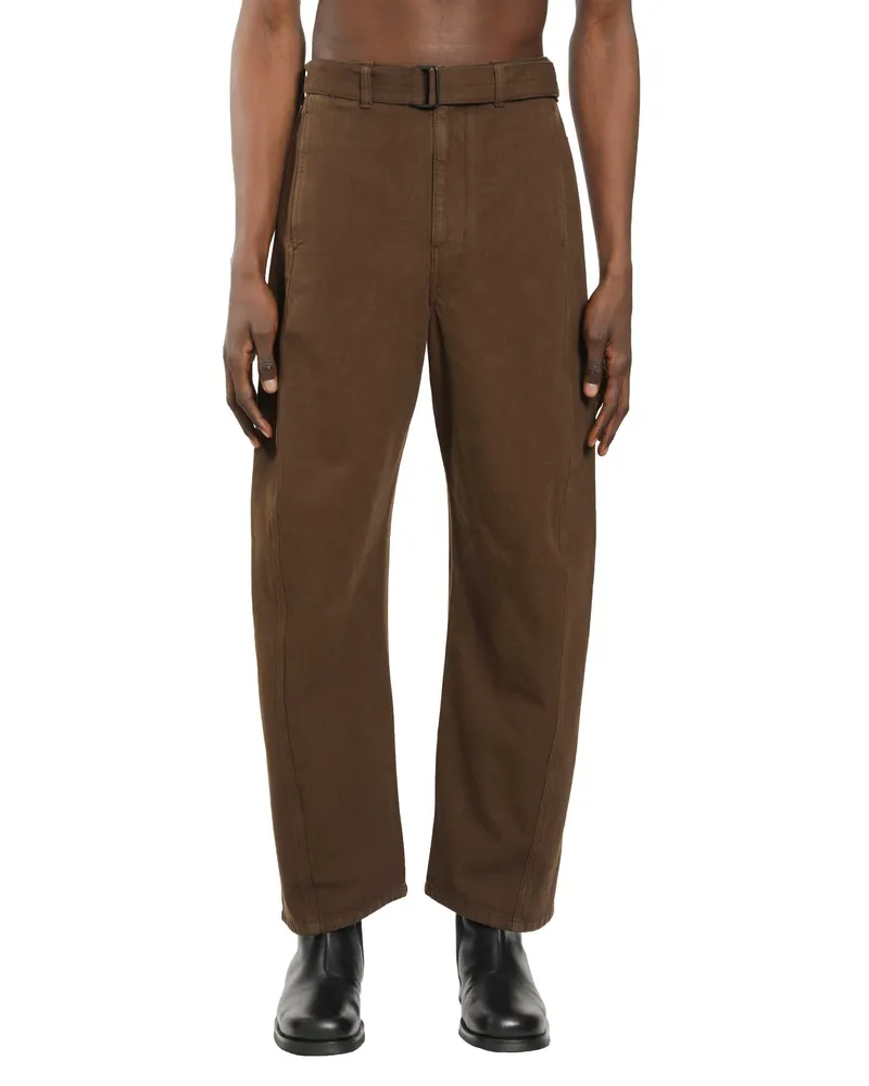 Christophe Lemaire Twisted Belted Pants Brown