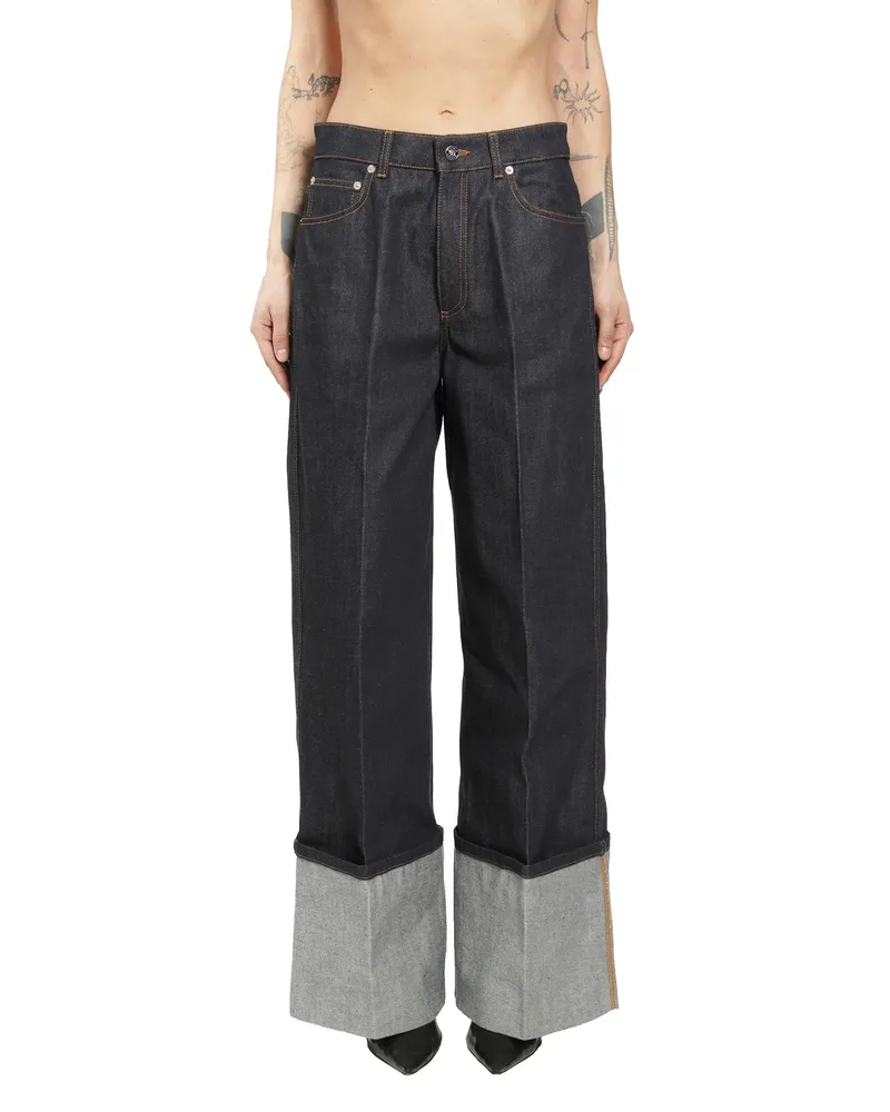 Givenchy Raw Turn-up Jeans Blue