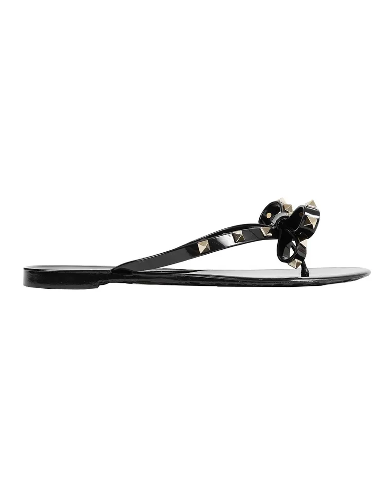 Valentino Garavani Rockstud Rubber Slippers Black
