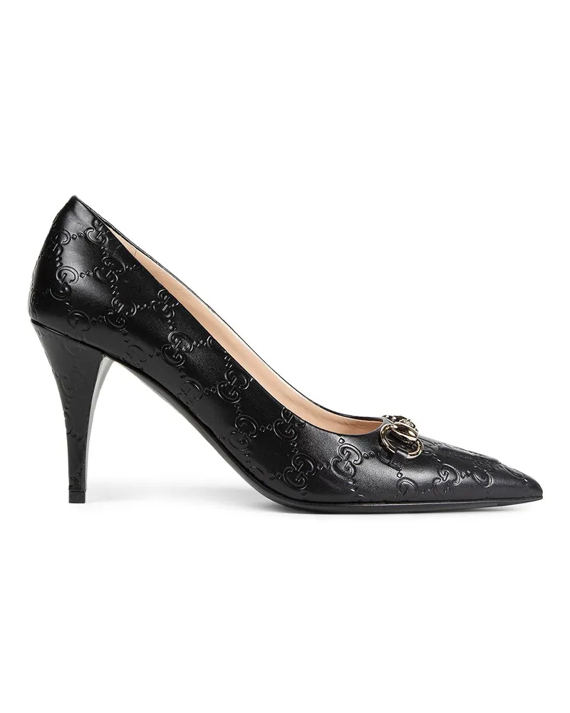 Gucci Werin Leather Pumps 
