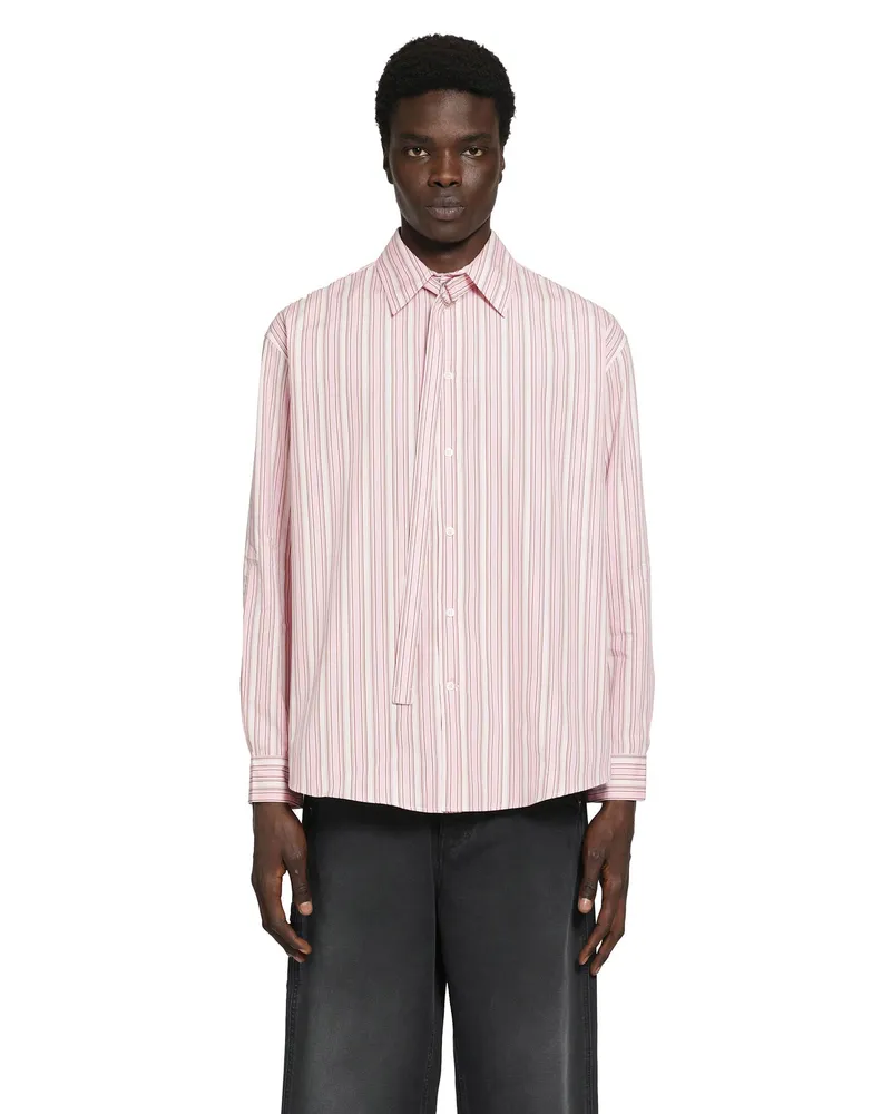 Marni Striped Poplin Shirt Pink