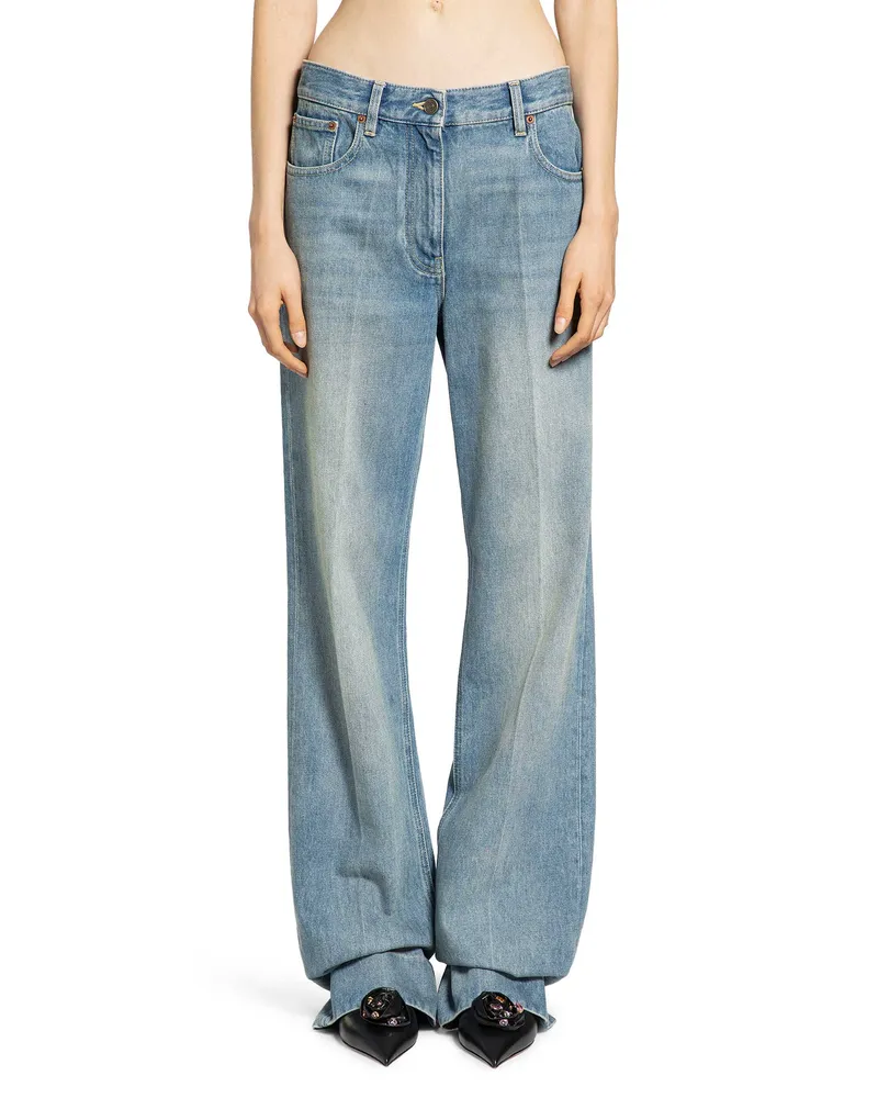 Valentino Garavani WOMAN BLUE JEANS Blue