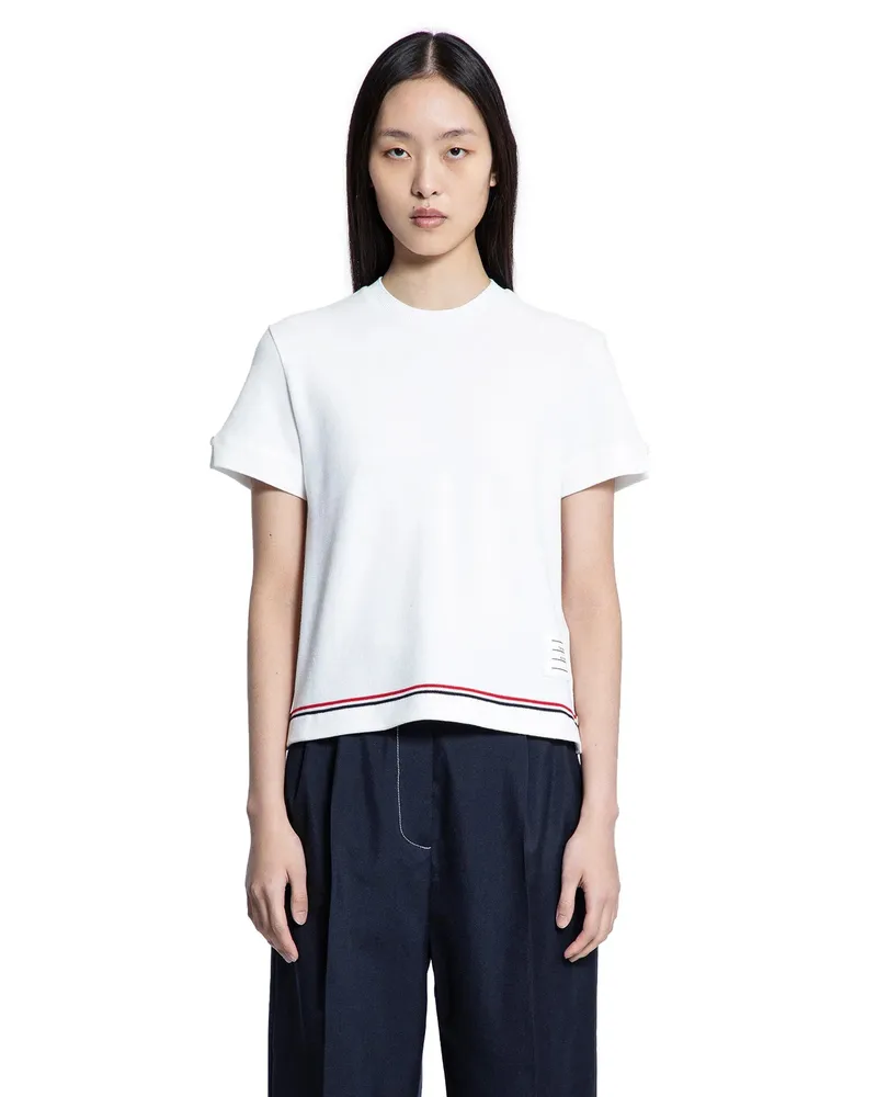 Thom Browne Cotton piqué t-shirt White