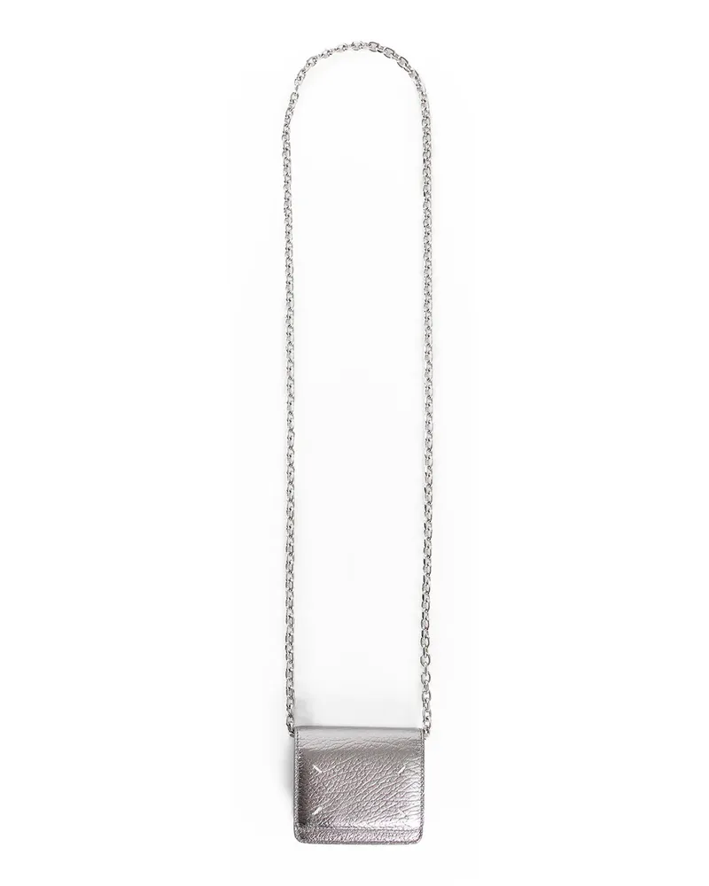 Maison Margiela Small wallet on chain Silver