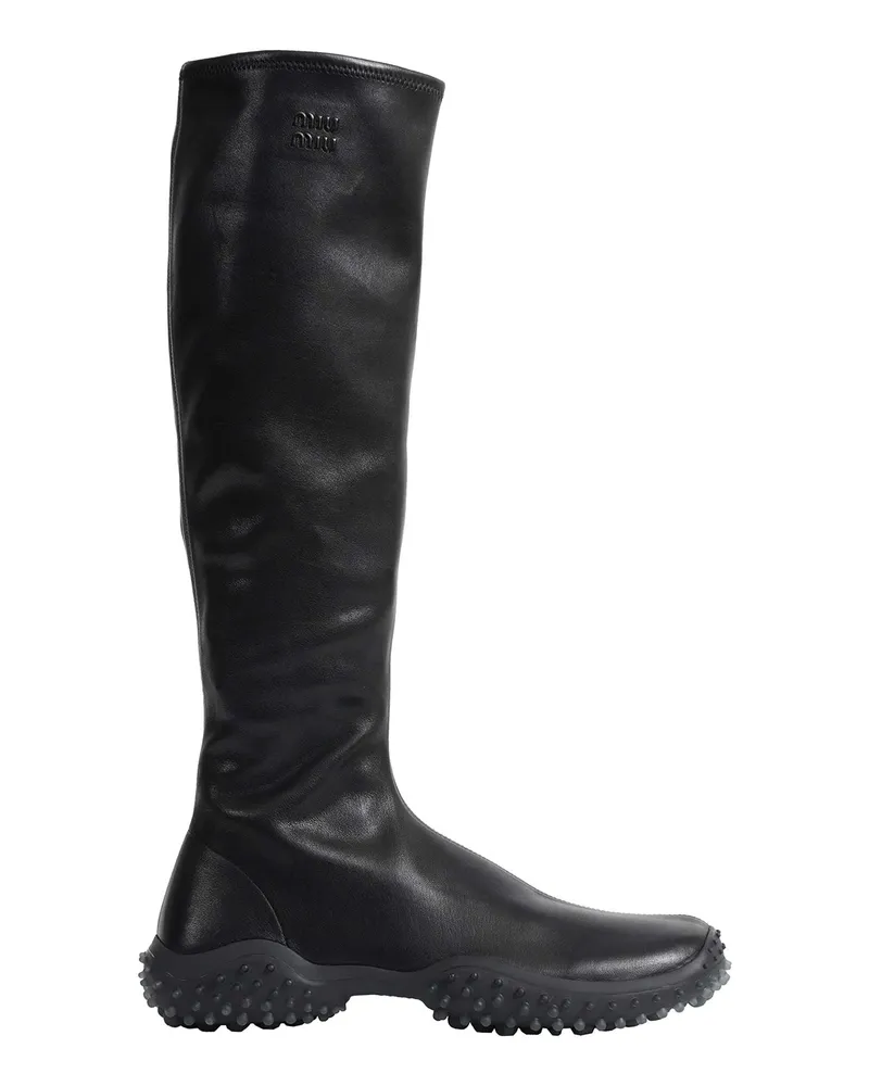 Miu Miu Stretch Nappa Leather Boots Black